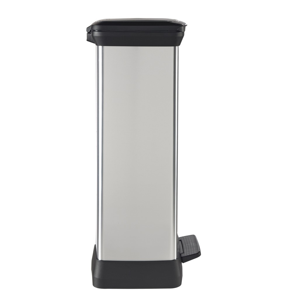 Productafbeelding nr. 6: Pedaalafvalbak DECOBIN Duo, rechthoekig, 2x23 liter, zilver / zwart