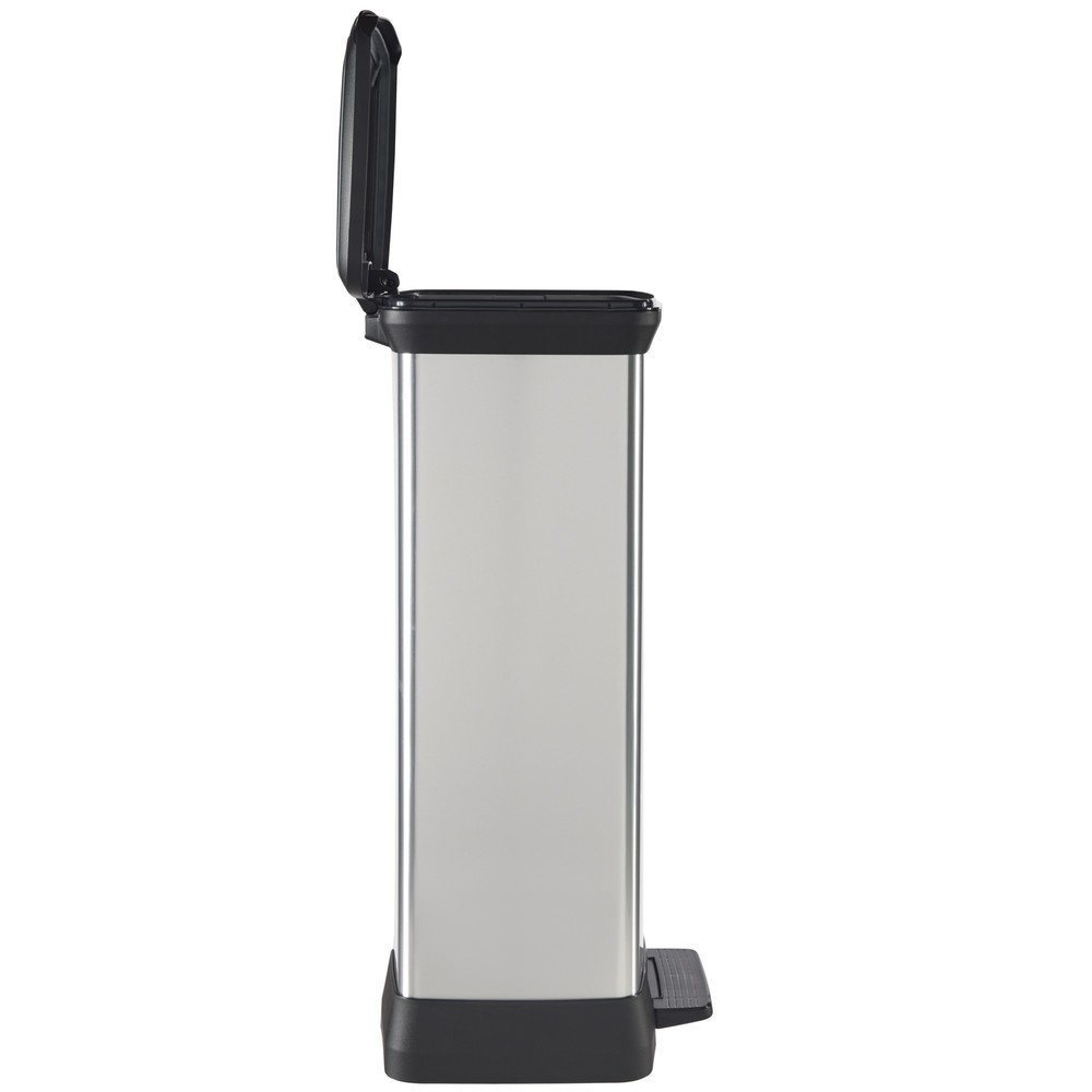 Productafbeelding nr. 7: Pedaalafvalbak DECOBIN Duo, rechthoekig, 2x23 liter, zilver / zwart
