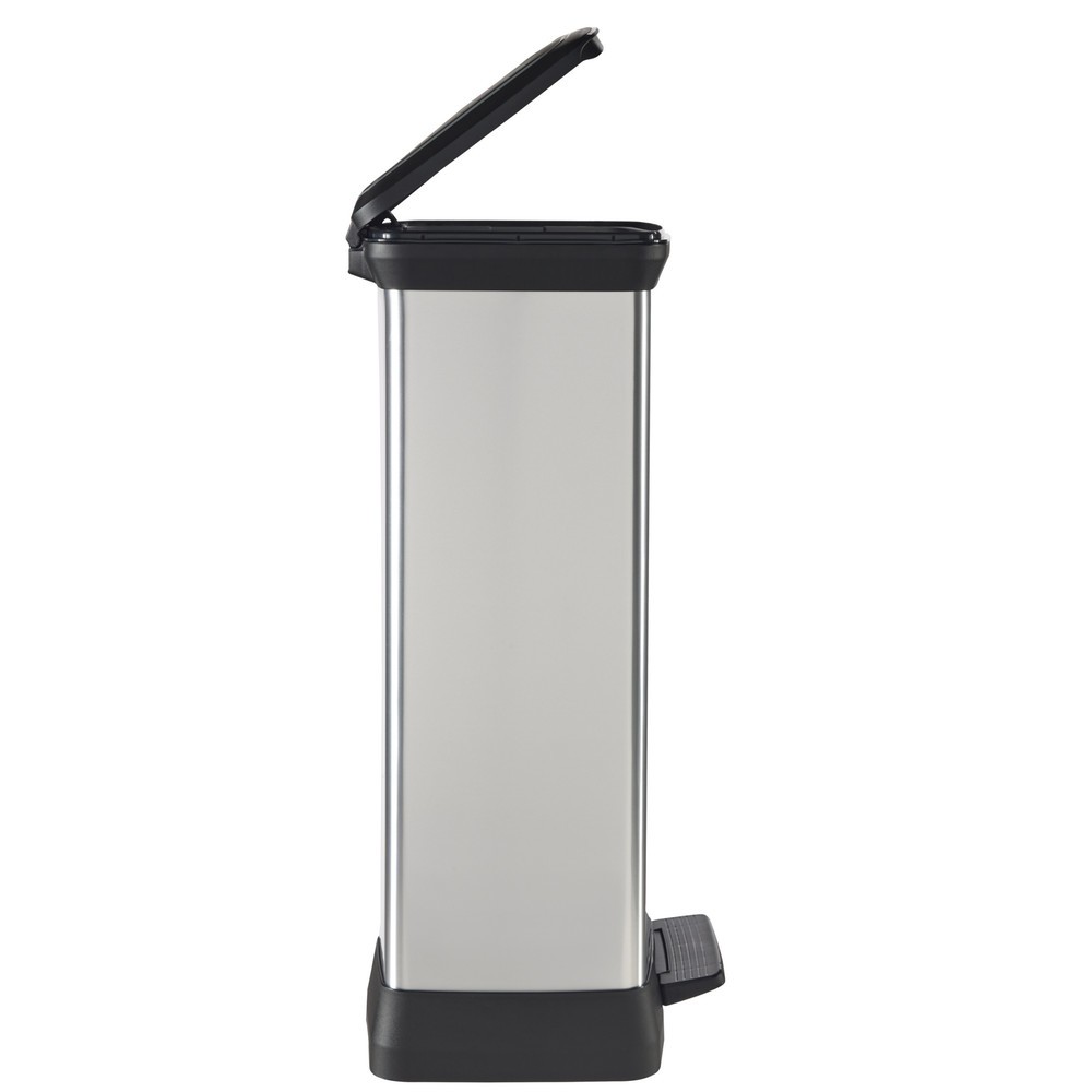 Productafbeelding nr. 8: Pedaalafvalbak DECOBIN Duo, rechthoekig, 2x23 liter, zilver / zwart