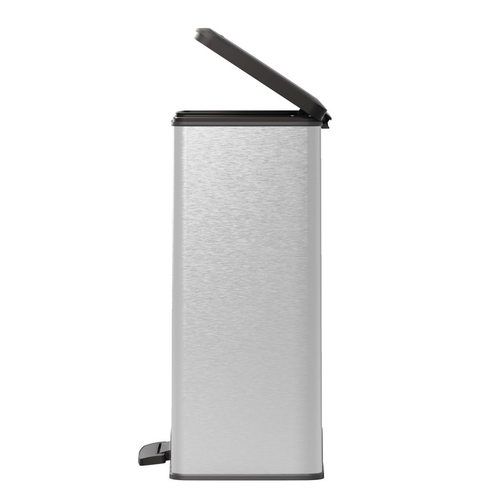 Productafbeelding nr. 6: Pedaalafvalbak DECOBIN Duo, rechthoekig, 2x26 liter, zilver / zwart