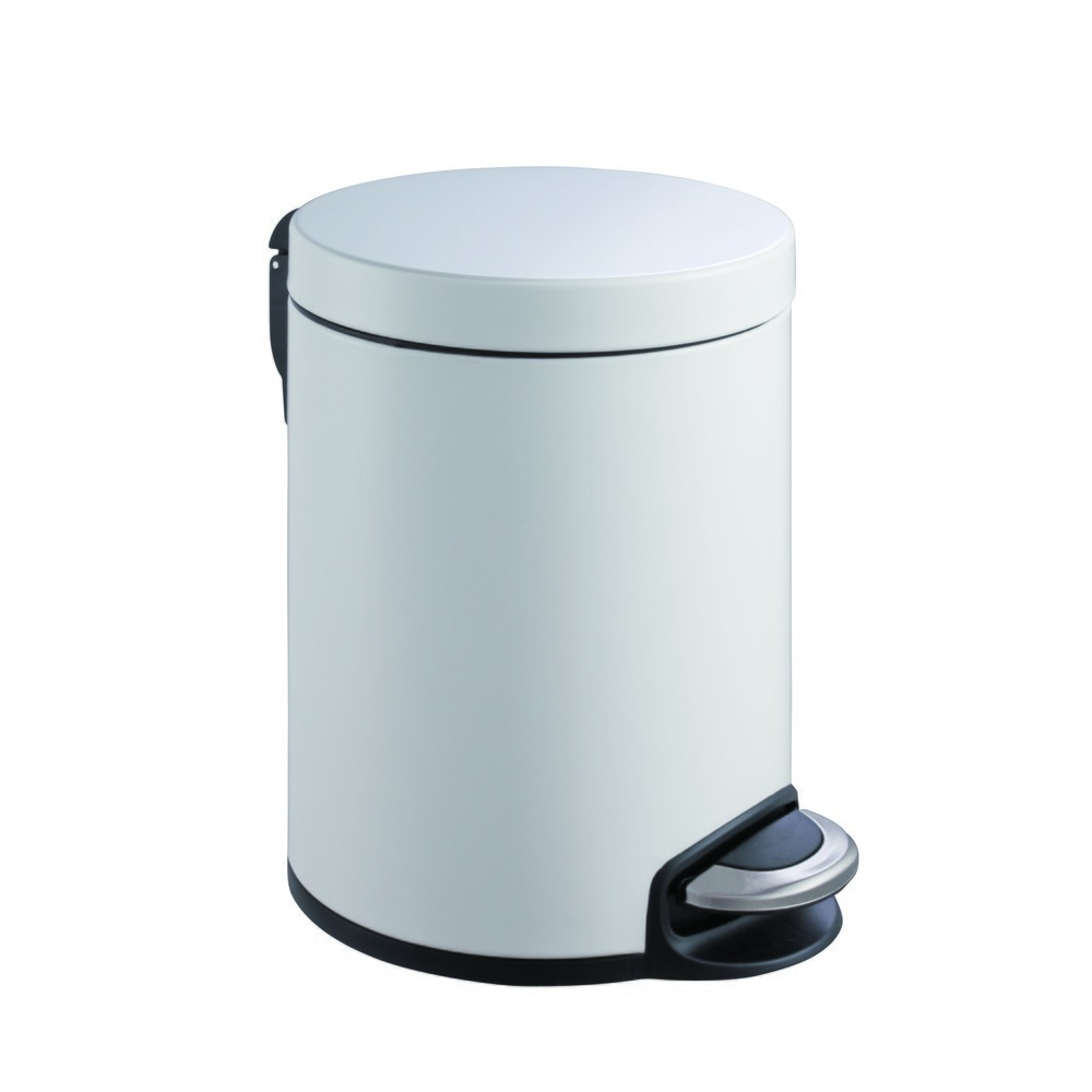 Product afbeelding: Pedaalafvalbak EKO Serene, 5 liter, van staal, wit