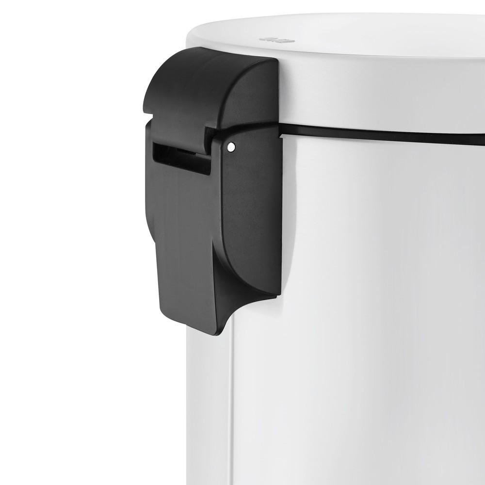 Productafbeelding nr. 5: Pedaalafvalbak EKO Serene, 5 liter, van staal, wit
