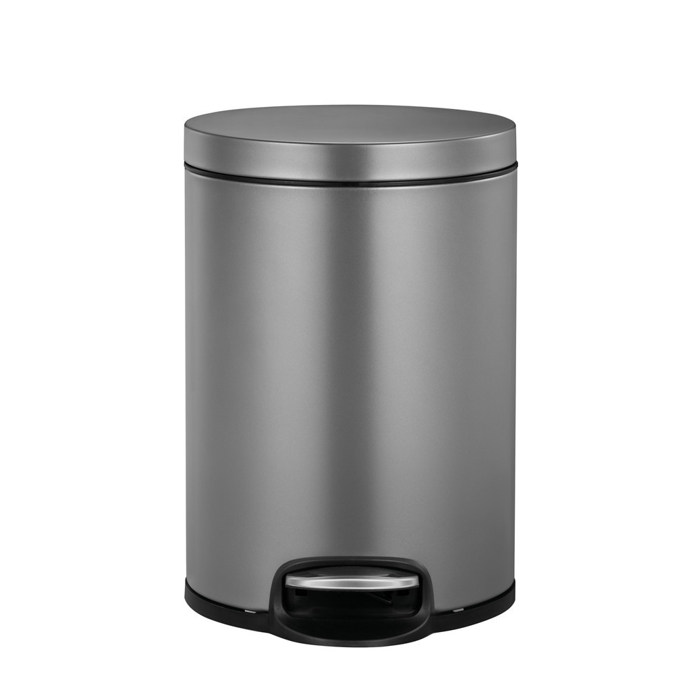 Productafbeelding nr. 3: Pedaalafvalbak EKO Serene, 5 liter, van staal, platinagrijs