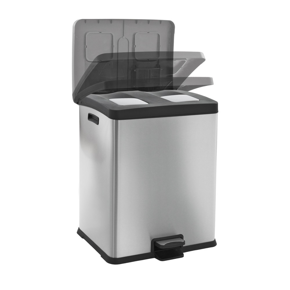 Productafbeelding nr. 3: Pedaalafvalbak Rejoice Recycling, 30 + 30 l, roestvrij staal mat