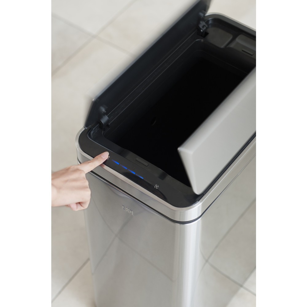 Productafbeelding nr. 11: Afvalbak EKO Deluxe Phantom Sensor, 45 liter, mat roestvrij staal