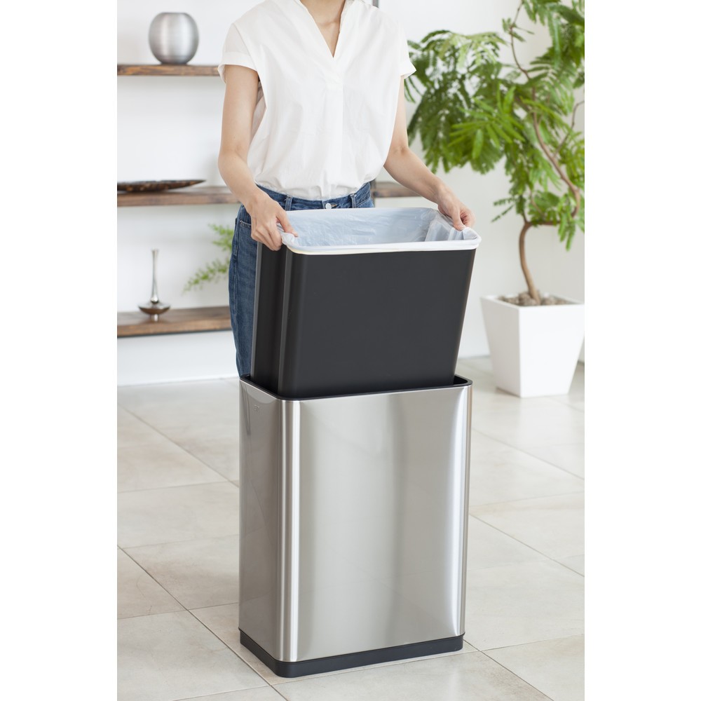 Productafbeelding nr. 22: Afvalbak EKO Deluxe Phantom Sensor, 45 liter, mat roestvrij staal
