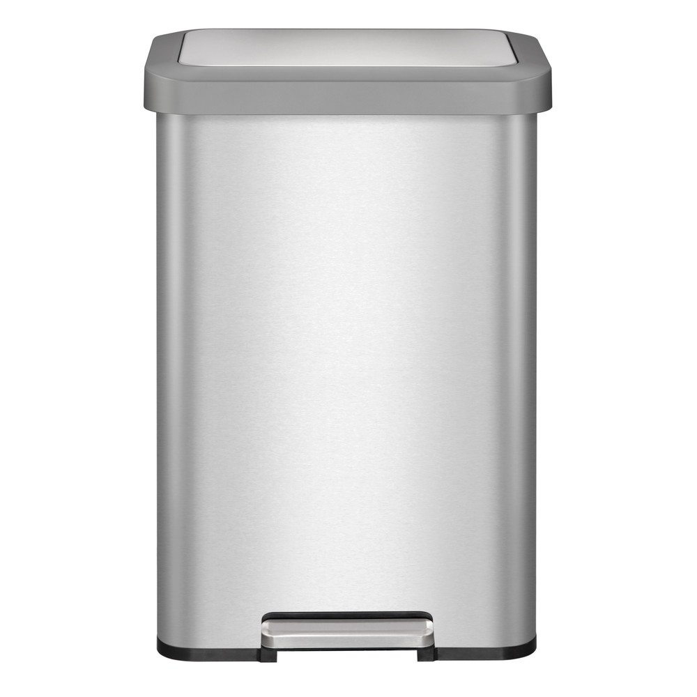 Product afbeelding: Pedaalemmer EKO Cozy, 45 liter, mat roestvrij staal