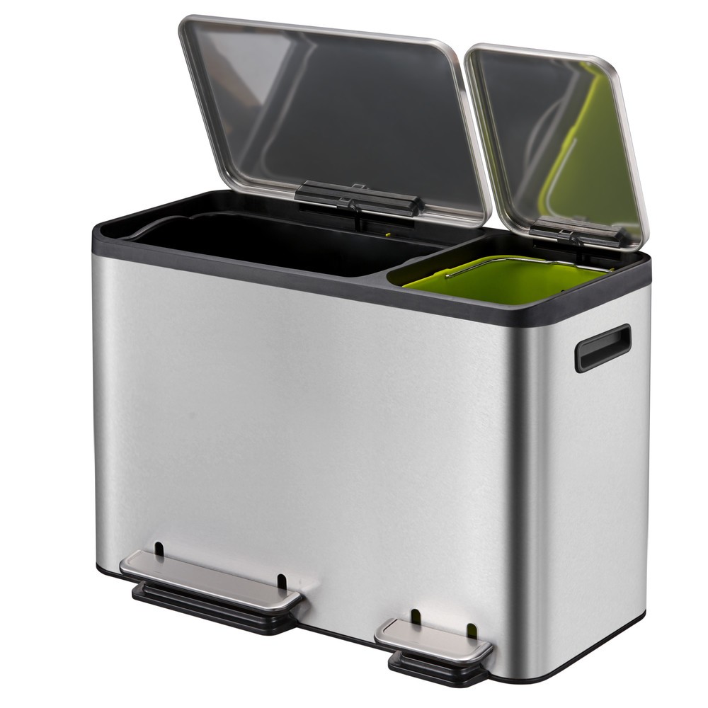 Productafbeelding nr. 2: Pedaalemmer EKO Ecocasa, 1x24 + 1x12 liter, mat roestvrij staal