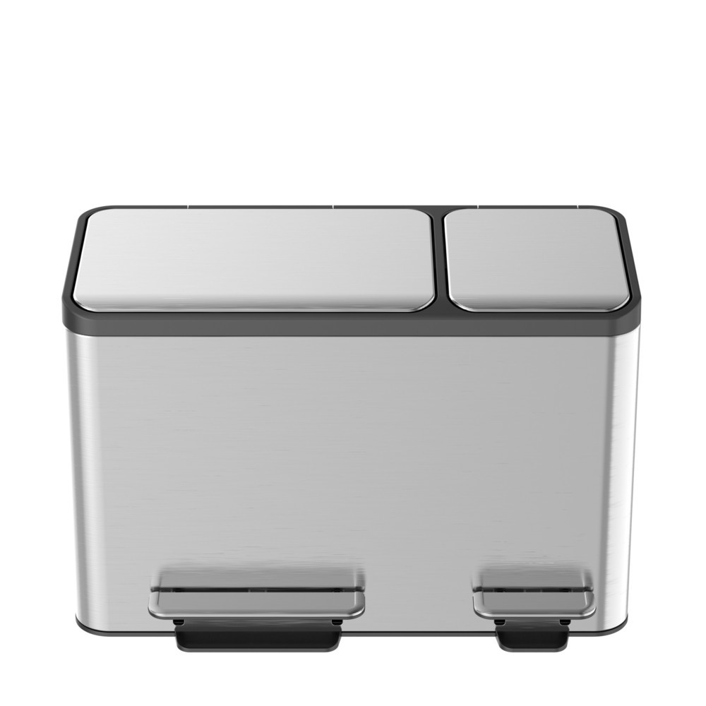 Productafbeelding nr. 3: Pedaalemmer EKO Ecocasa, 1x24 + 1x12 liter, mat roestvrij staal