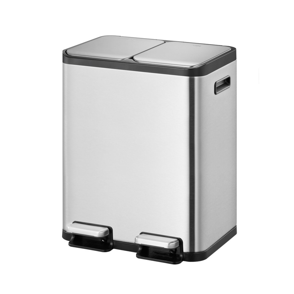 Productafbeelding nr. 1: Pedaalemmer EKO Ecocasa, 2x30 liter, mat roestvrij staal