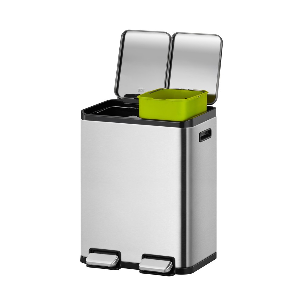 Productafbeelding nr. 2: Pedaalemmer EKO Ecocasa, 2x30 liter, mat roestvrij staal