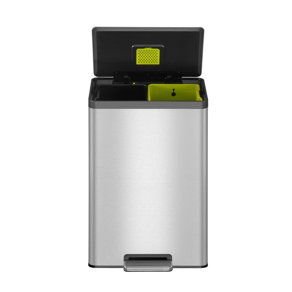 Productafbeelding nr. 5: Pedaalemmer EKO Ecocasa 2, 2x20 liter, mat roestvrij staal