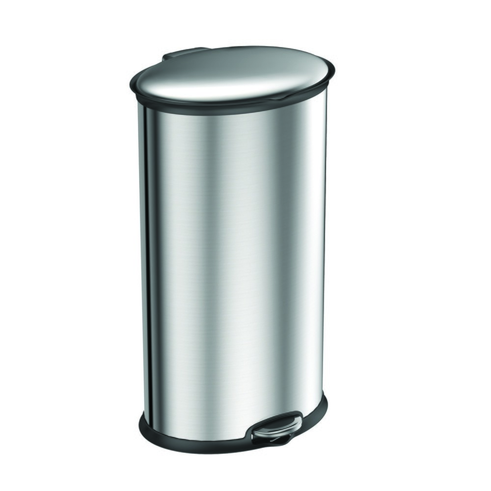 Product afbeelding: Pedaalemmer EKO Ellipse, 30 liter, mat roestvrij staal