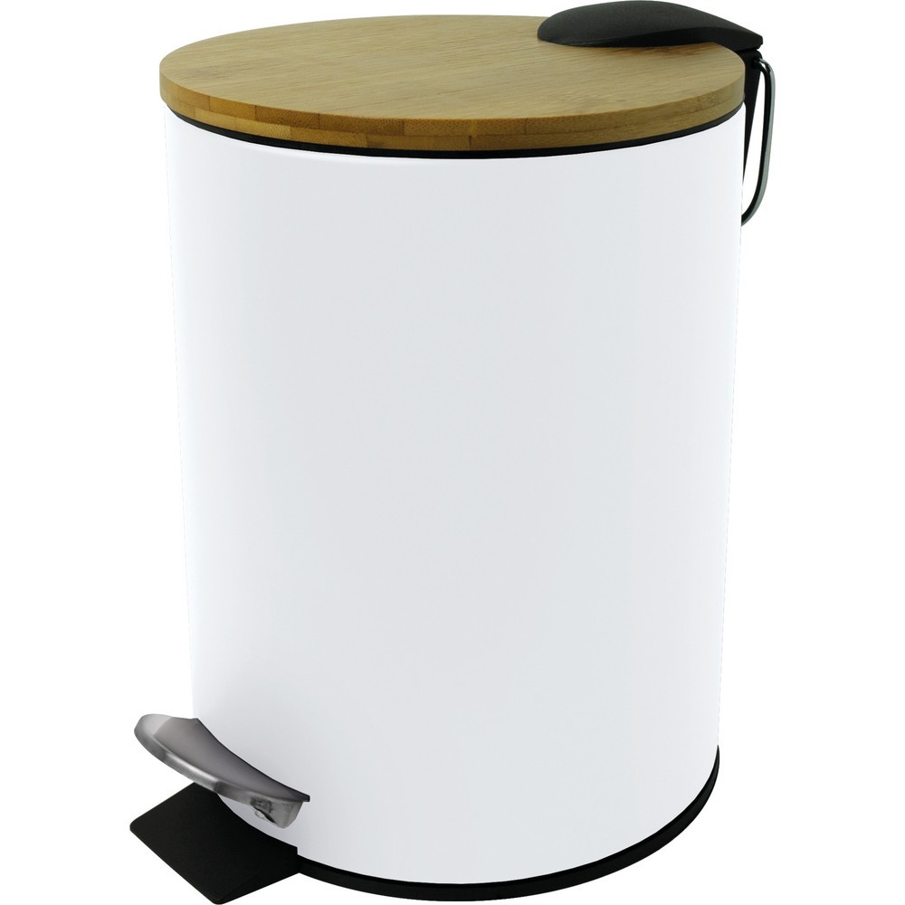 Pedaalemmer helit "the bamboo", 3 liter, wit Product afbeelding: Pedaalemmer helit "the bamboo", 3 liter, wit