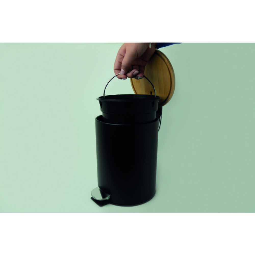 Productafbeelding nr. 3: Pedaalemmer helit "the bamboo", 3 liter, zwart