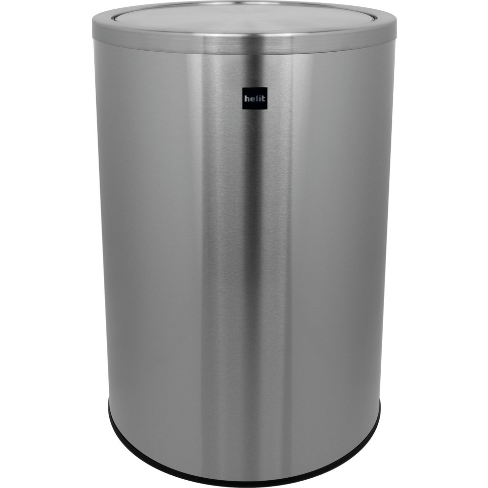 Pedaalemmer met klapdeksel helit "the swing", 50 liter, roestvrij staal Product afbeelding: Pedaalemmer met klapdeksel helit "the swing", 50 liter, roestvrij staal