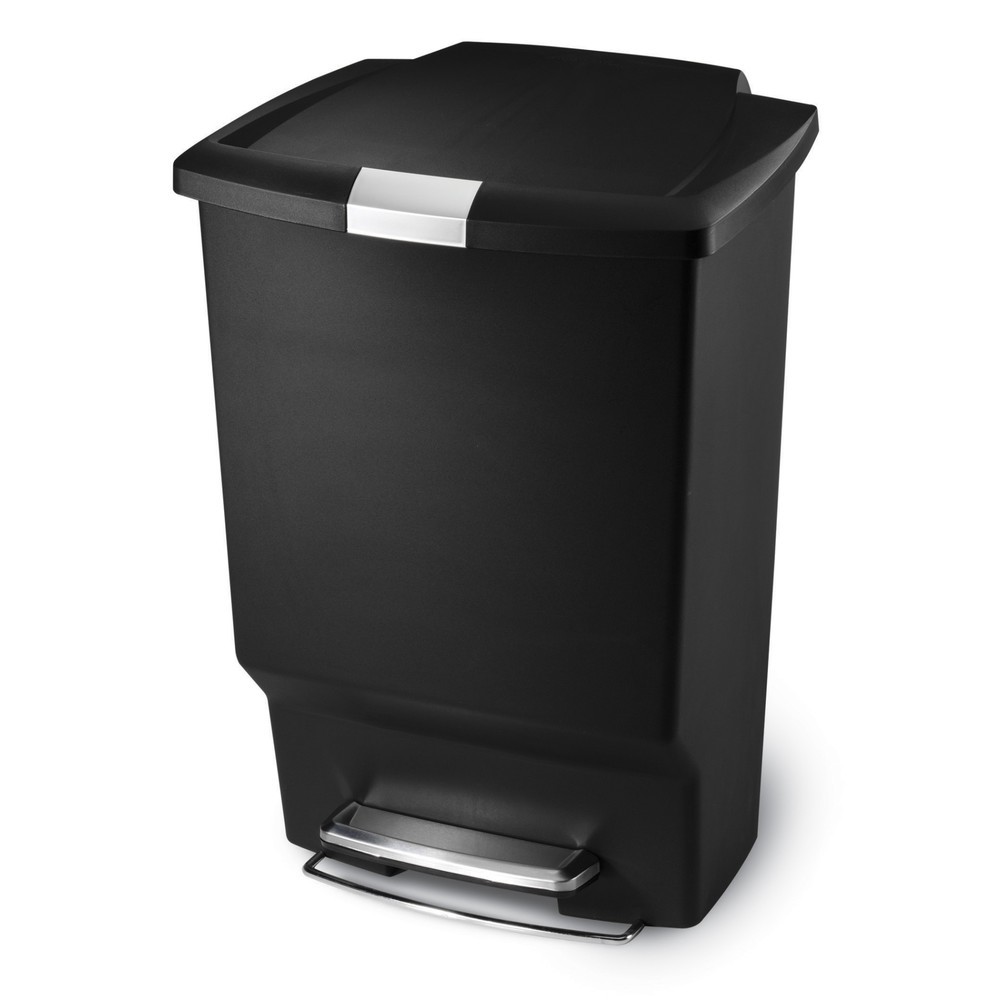 Product afbeelding: Pedaalemmer SIMPLEHUMAN Rectangular Plastic, 45 liter, zwart