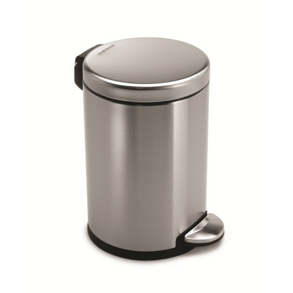 Product afbeelding: Pedaalemmer SIMPLEHUMAN, rond, 4,5 liter, mat roestvrij staal