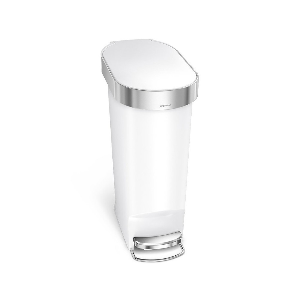 Productafbeelding nr. 1: Pedaalemmer SIMPLEHUMAN Slim, 40 liter, wit