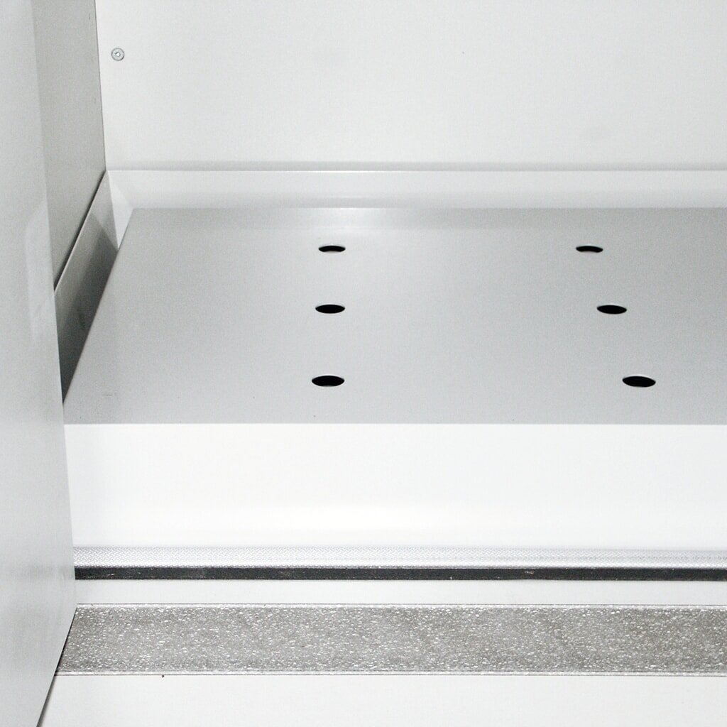 Perfoplaatafdekking voor veiligheidskast type 90, plaatstaal, bxd 490 x 442 mm Product afbeelding: Perfoplaatafdekking voor veiligheidskast type 90, plaatstaal, bxd 490 x 442 mm