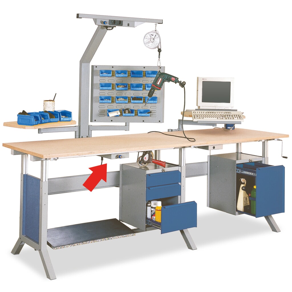 Product afbeelding: Persluchtverdeler voor werktafel met aansluiting voor opbouwframe