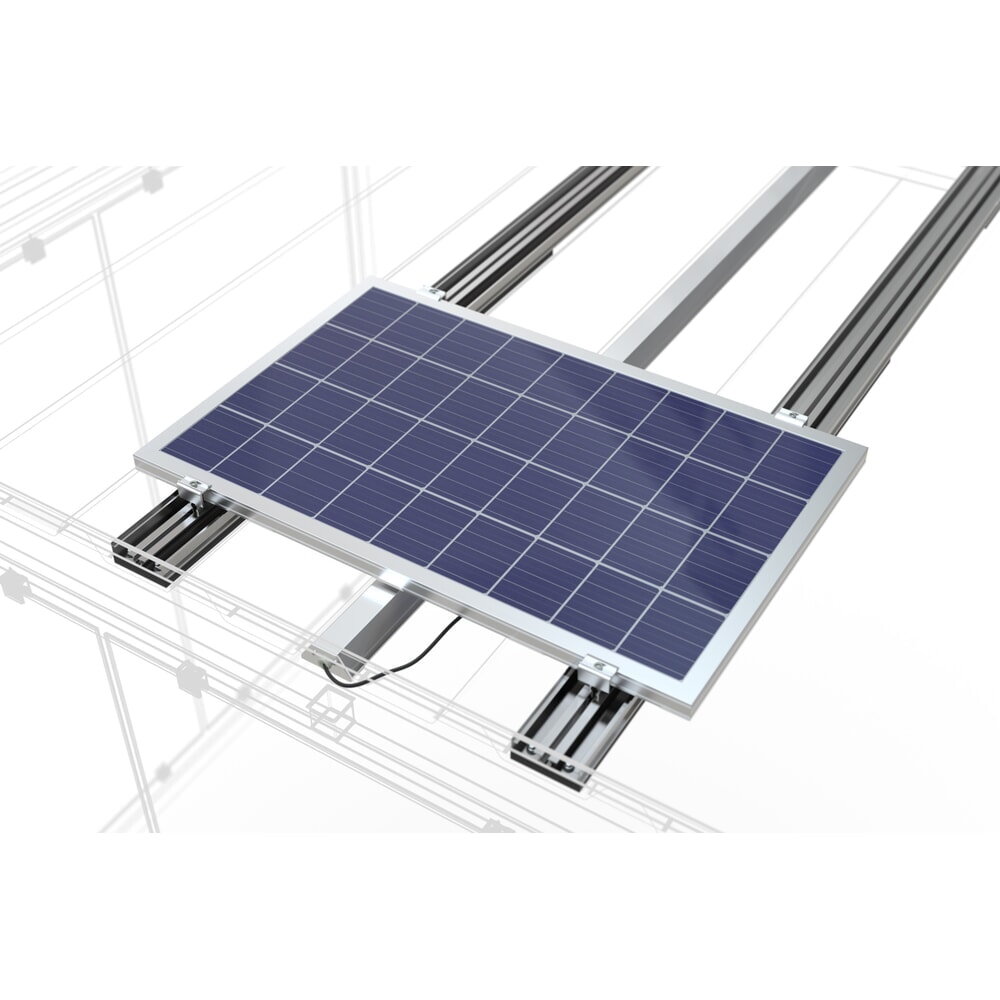 Product afbeelding: Fotovoltaïsch systeem en verlichting voor rookoverkapping wsm®, montage in de fabriek