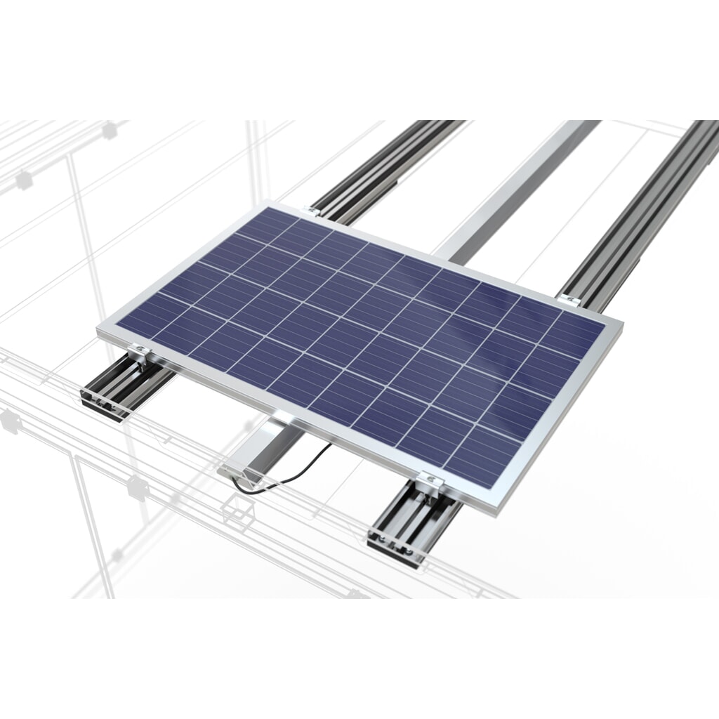 Product afbeelding: Fotovoltaïsch systeem en verlichting voor rookoverkapping wsm®, montage in de fabriek