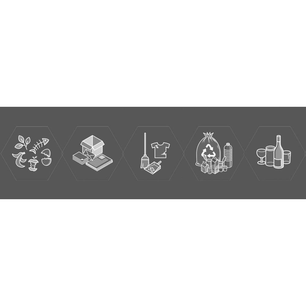 Product afbeelding: Pictogrammenset stumpf® Sixco = 5 motieven, zilverkleurige opdruk