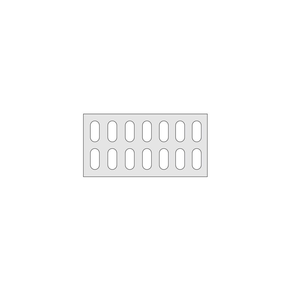 Product afbeelding: Plank voor aluminium plank, kunststof rooster, BxD 750 x 380 mm