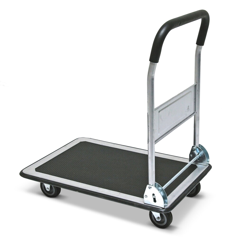 Plateauwagen BASIC, inklapbaar, cap. 150 kg, laadvlak 470 x 730 mm Product afbeelding: Plateauwagen BASIC, inklapbaar, cap. 150 kg, laadvlak 470 x 730 mm