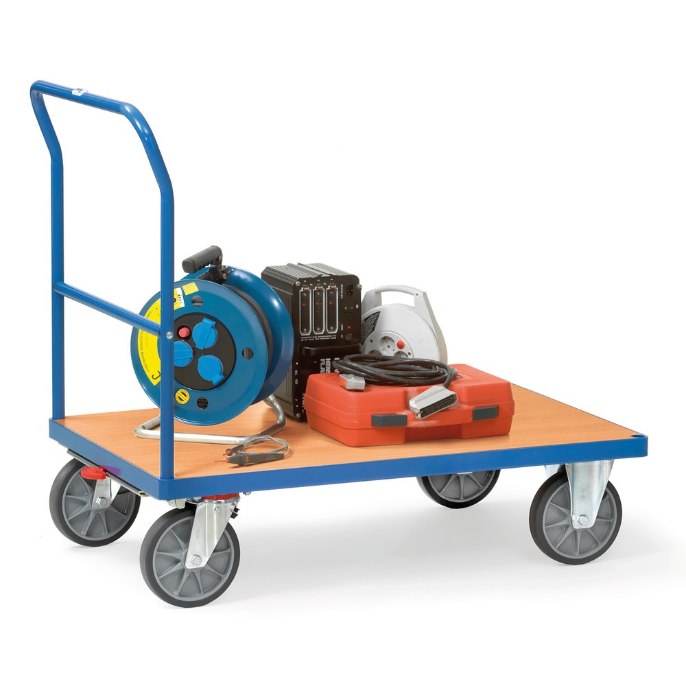 Productafbeelding nr. 2: Plateauwagen fetra® met duwbeugel, laadvlak bxd 500 x 850 mm, briljantblauw