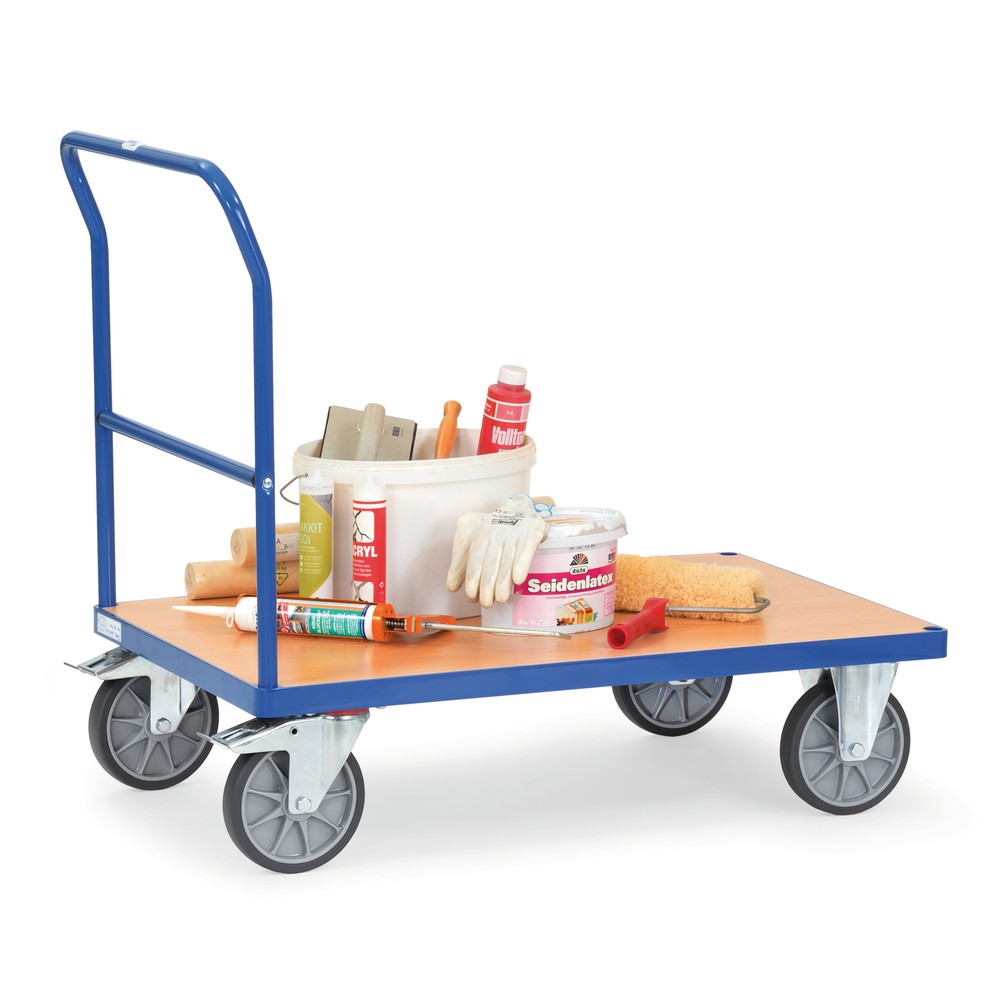 Productafbeelding nr. 3: Plateauwagen fetra® met duwbeugel, laadvlak bxd 500 x 850 mm, briljantblauw