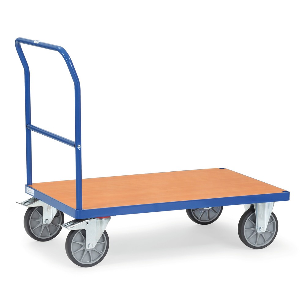Productafbeelding nr. 1: Plateauwagen fetra® met duwbeugel, laadvlak bxd 500 x 850 mm, briljantblauw