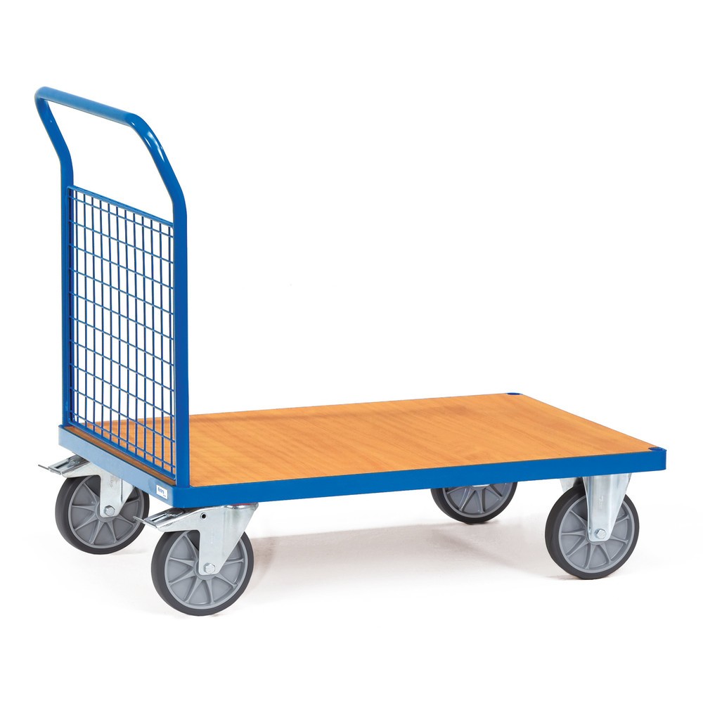 Product afbeelding: Plateauwagen fetra® met gaaskopwand, laadvlak bxd 800 x 1.200 mm