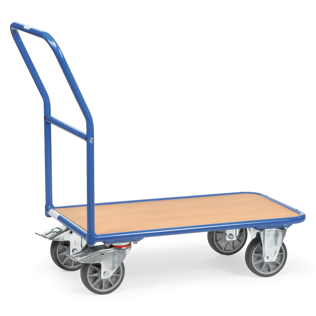 Plateauwagen fetra® met houten laadvlak bxd 700 x 1.000 mm, draagvermogen 400 kg Product afbeelding: Plateauwagen fetra® met houten laadvlak bxd 700 x 1.000 mm, draagvermogen 400 kg
