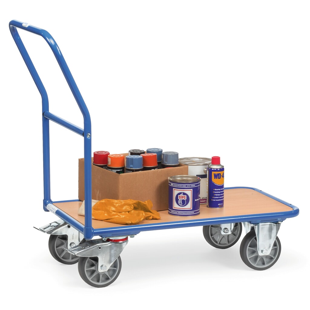 Plateauwagen fetra® met houten laadvlak bxd 700 x 1.000 mm, draagvermogen 400 kg Productafbeelding nr. 2: Plateauwagen fetra® met houten laadvlak bxd 700 x 1.000 mm, draagvermogen 400 kg