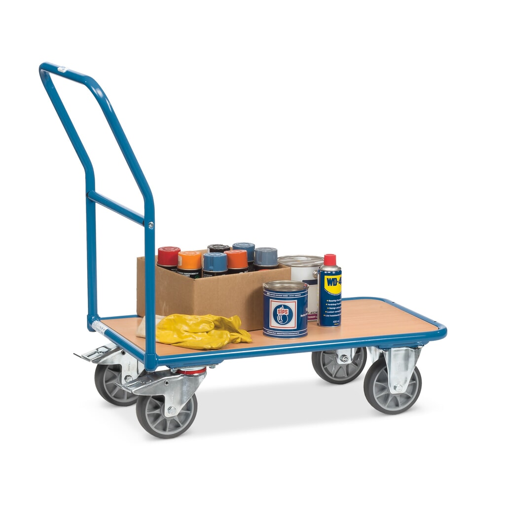 Plateauwagen fetra® met houten laadvlak bxd 700 x 1.000 mm, draagvermogen 400 kg Productafbeelding nr. 3: Plateauwagen fetra® met houten laadvlak bxd 700 x 1.000 mm, draagvermogen 400 kg