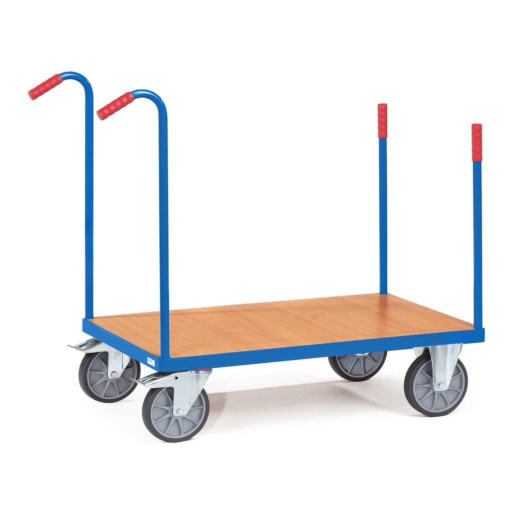 Plateauwagen fetra® met rongen, laadvlak 500 x 850 mm, draagvermogen 500 kg Product afbeelding: Plateauwagen fetra® met rongen, laadvlak 500 x 850 mm, draagvermogen 500 kg
