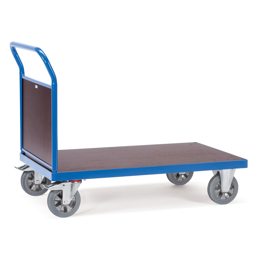 Product afbeelding: Plateauwagen fetra® voor zware lasten, met kopwand, laadvlak bxd 800 x 1.600 mm