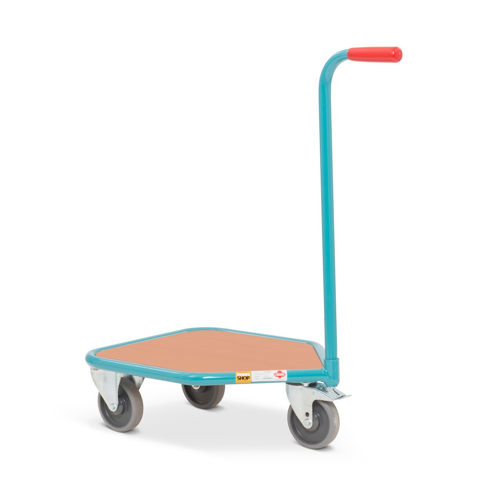 Productafbeelding nr. 2: Plateauwagen met dissel Ameise®, houten platform BxD 450 x 450 mm