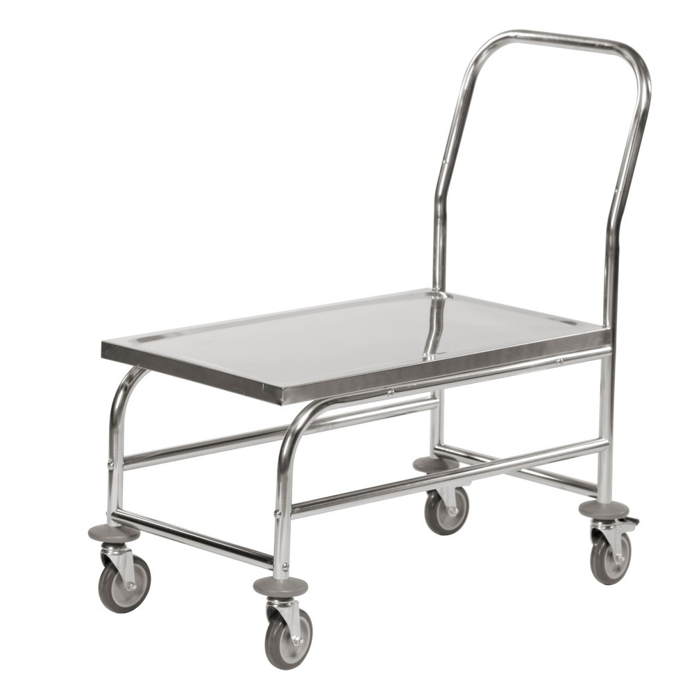 Product afbeelding: Plateauwagen van roestvrij staal, hxbxd 925 x 490 x 850 mm