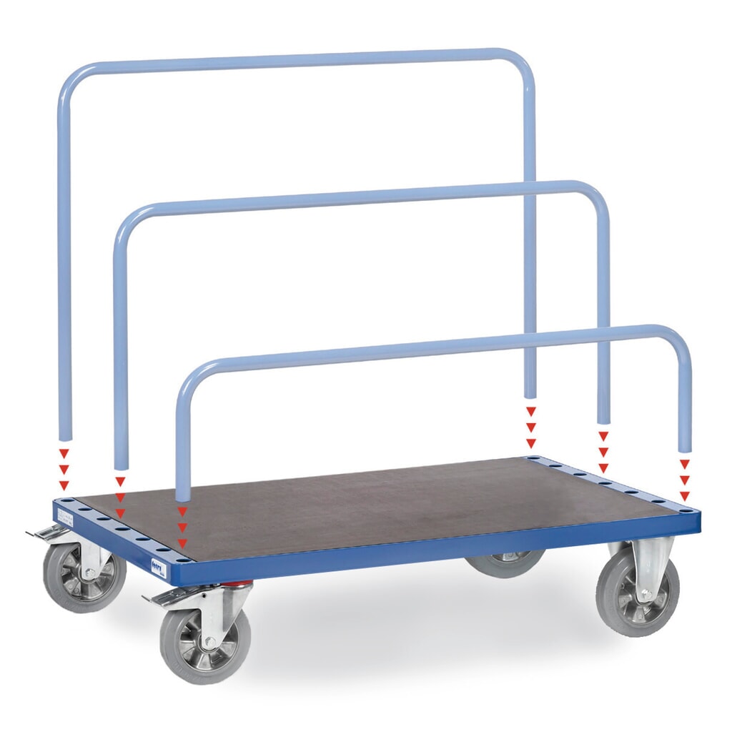 Product afbeelding: Platenwagen fetra®, zonder beugel, laadvlak bxd 1.200 x 800 mm, draagvermogen 1.200 kg