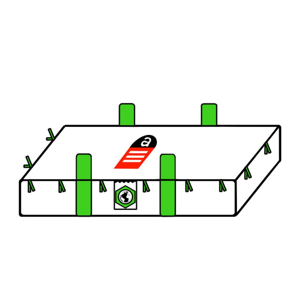 Product afbeelding: Platenzak transportzak, met hijslussen, draagvermogen 1.700 kg