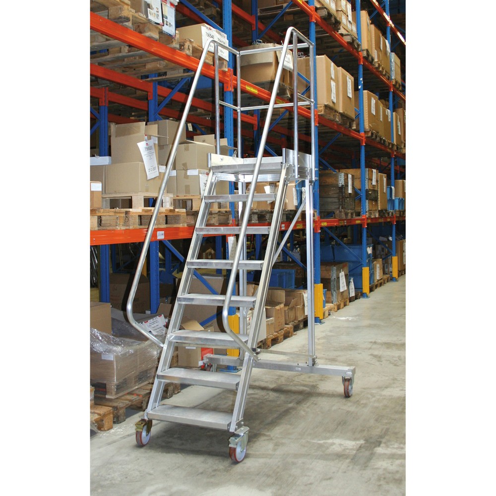 Product afbeelding: Platformtrap 60° (verrijdbaar), 4 wielen, 4 treden