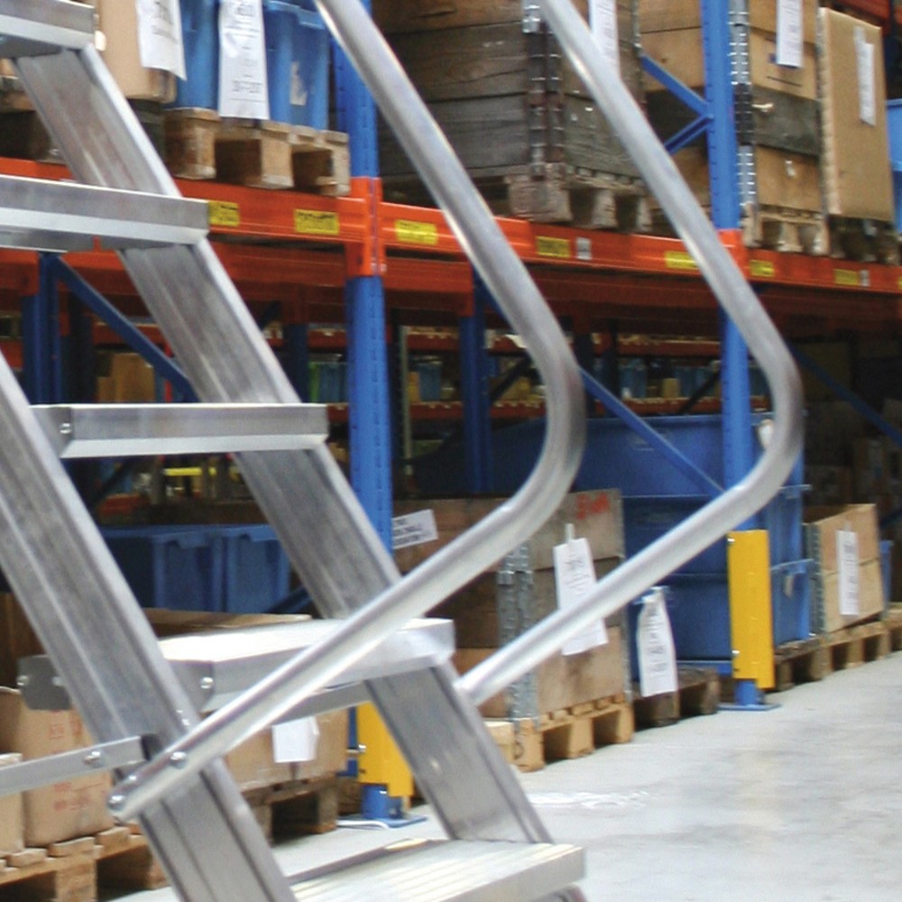 Productafbeelding nr. 4: Platformtrap 60° (verrijdbaar), 4 wielen, 4 treden