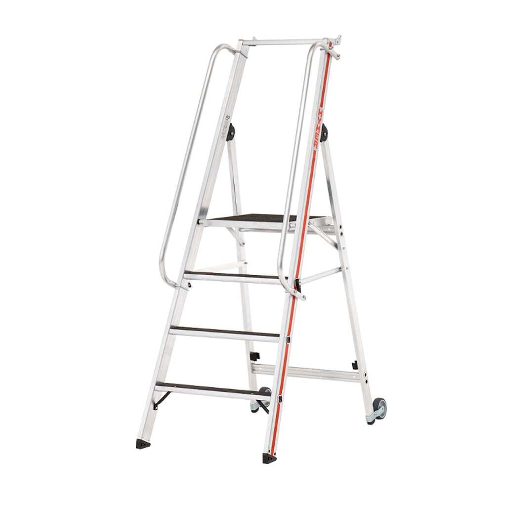 Platformtrap HYMER, R13 coating, met emmerhaak, stahoogte 0,95 m Product afbeelding: Platformtrap HYMER, R13 coating, met emmerhaak, stahoogte 0,95 m