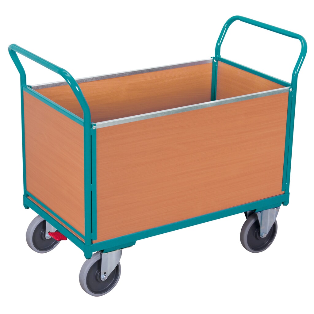 Product afbeelding: Platformwagen Ameise®, 4-zijdige houten wanden, laadoppervlak b x d 652 x 1.000 mm