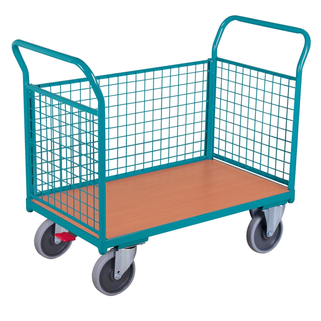 Platformwagen Ameise®, 3-zijdige roosterwanden, laadoppervlak b x d 676 x 1.000 mm Product afbeelding: Platformwagen Ameise®, 3-zijdige roosterwanden, laadoppervlak b x d 676 x 1.000 mm