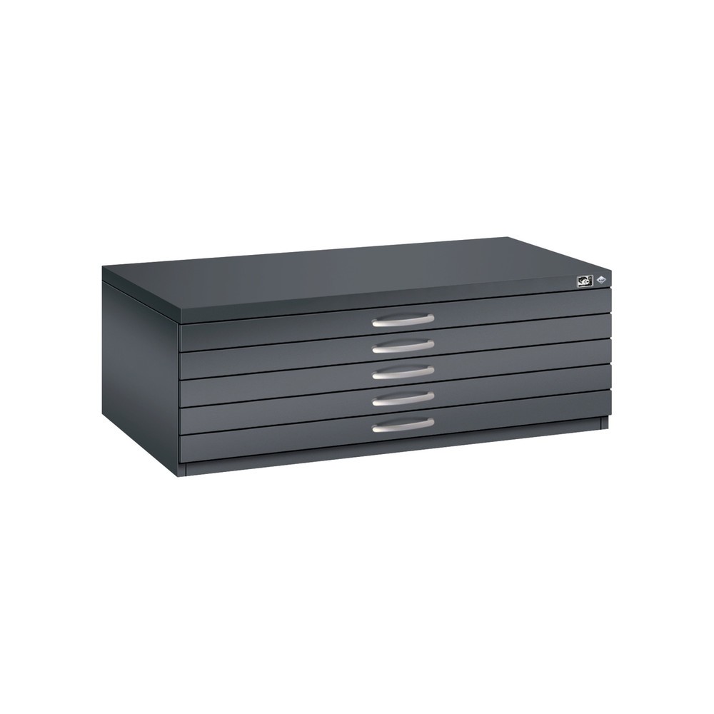 Product afbeelding: Platte archiefkast C+P, 5 laden DIN A1, zwartgrijs