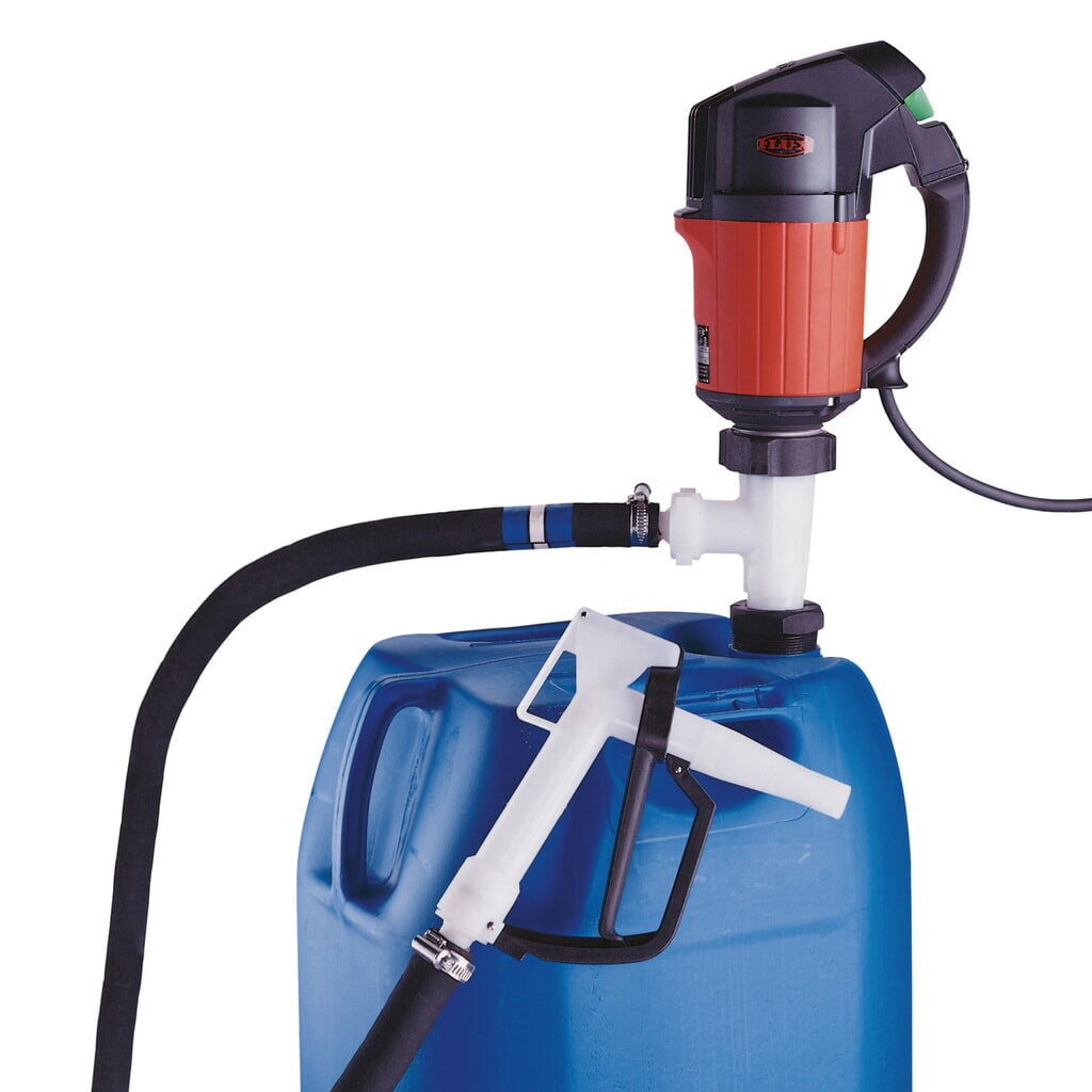 Product afbeelding: Pompset voor geconcentreerde zuren en logen, voor jerrycans en vaten